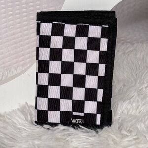Vans Black and White Checkered Trifold Wallet